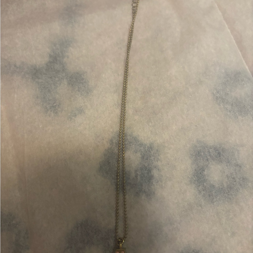 Disney Mickey Mouse cube Elegant gold like Necklace